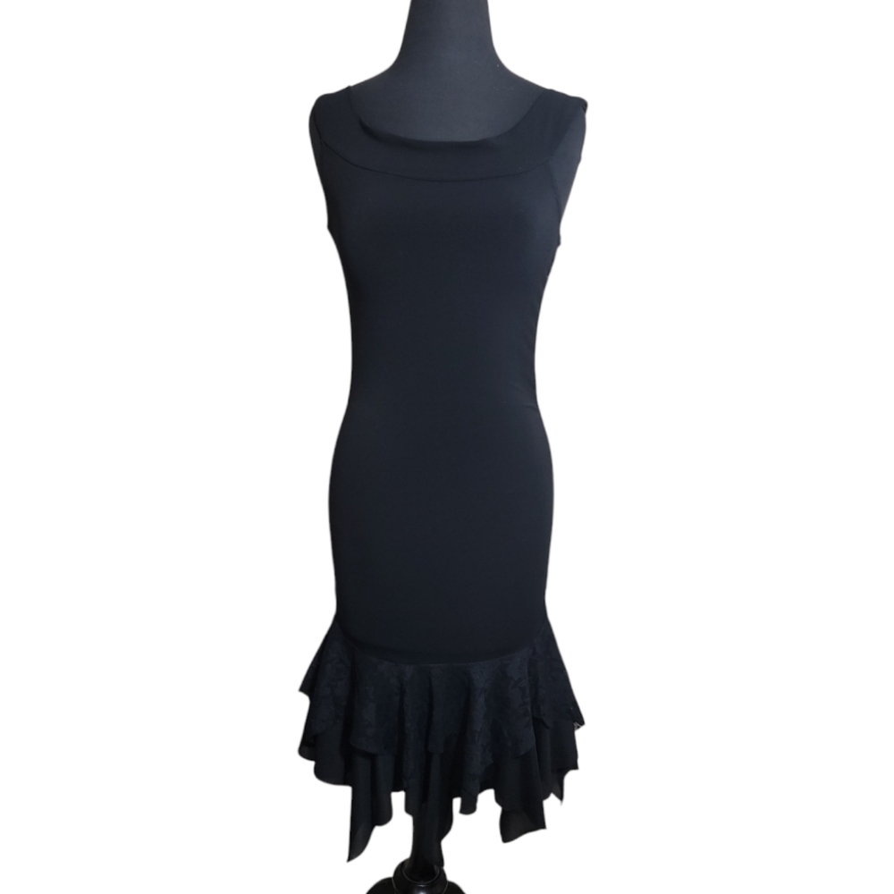 Taboo black fitted sleeveless mermaid dress size medium